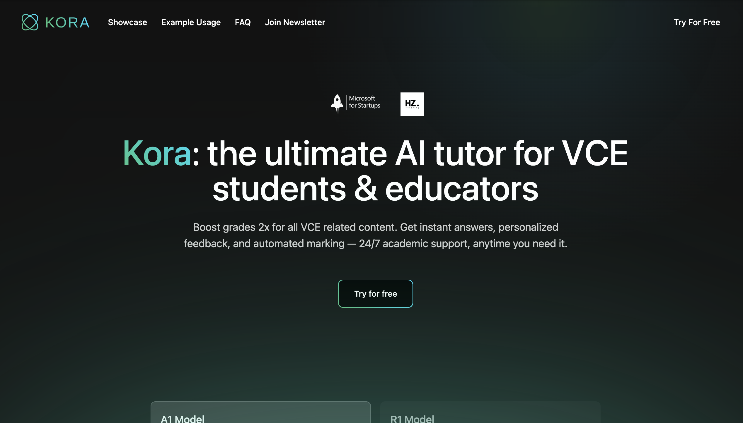 A snapshot of the Koraai.com.au website