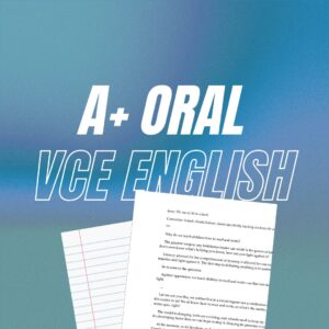A+ VCE English Oral Presentation | By Haobo